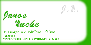 janos mucke business card